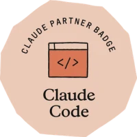 Selo Claude Partner Badge · Claude Code, emitido por Anthropic